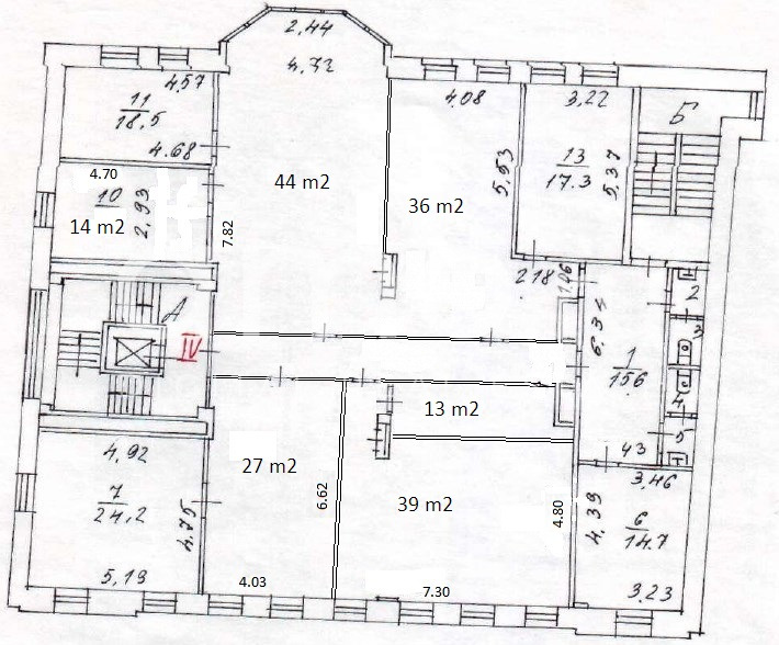 Планировка офиса 1467.6 м², 1 этаж, Административное здание «г Москва, Макаренко ул., 6, стр. 1»